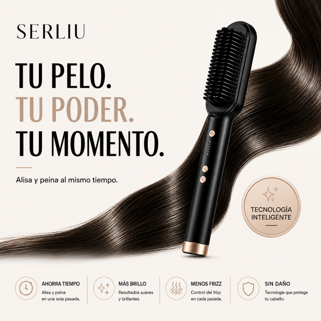 Cepillo Alisador Antifrizz LisoPerfecto™