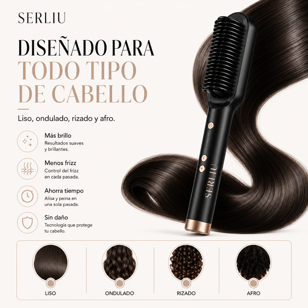 Cepillo Alisador Antifrizz LisoPerfecto™